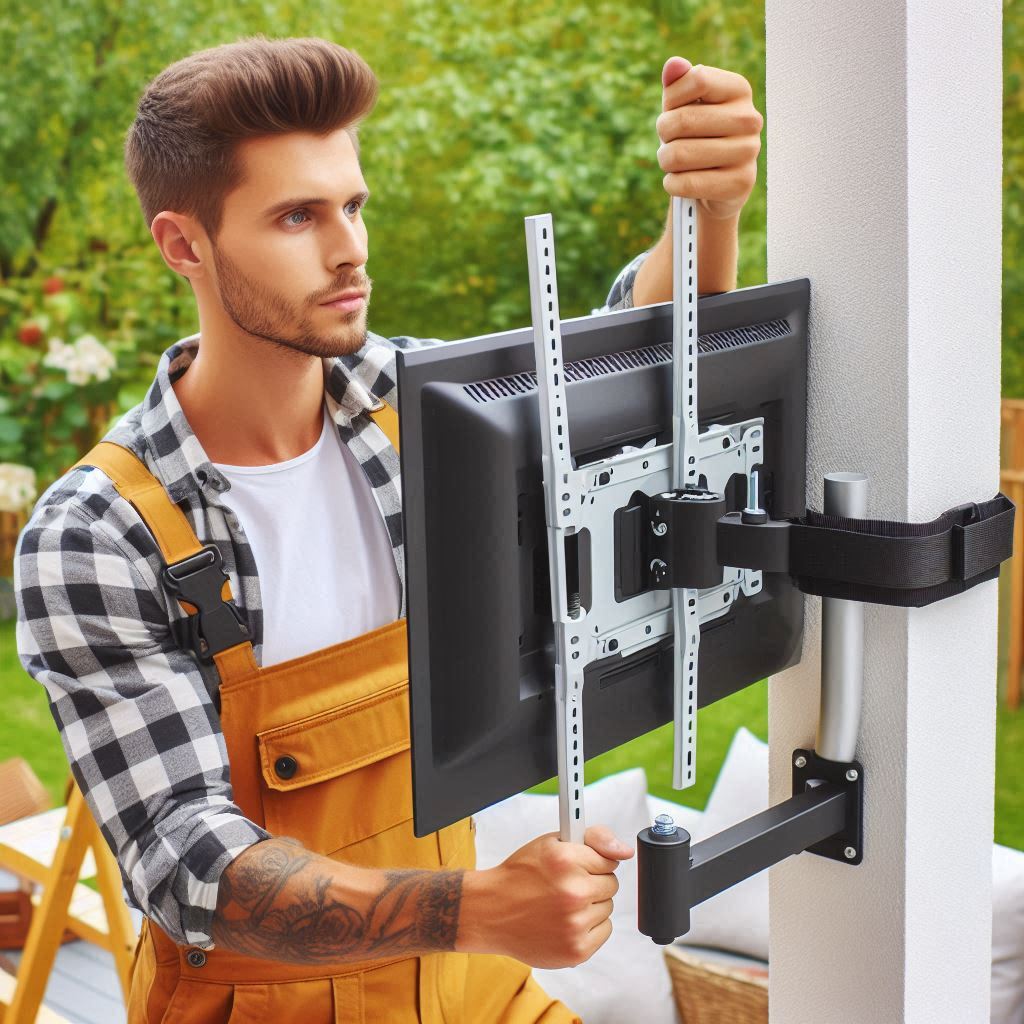 No Drill Outdoor Mount DIY Gazebo TV Mount Patio & Pergola TV Moun