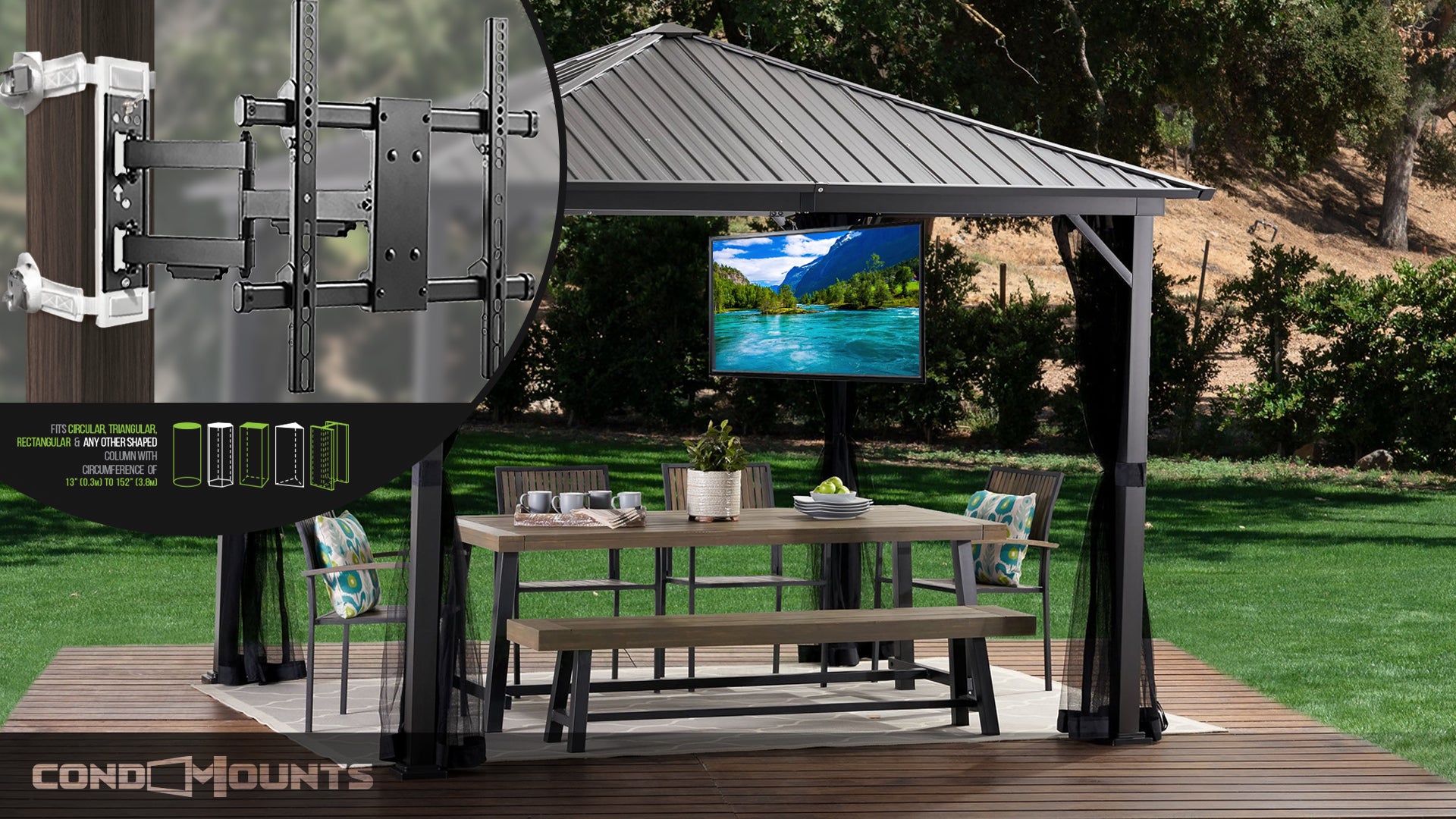 Purple Leaf Gazebo TV Mount – ZeboZap