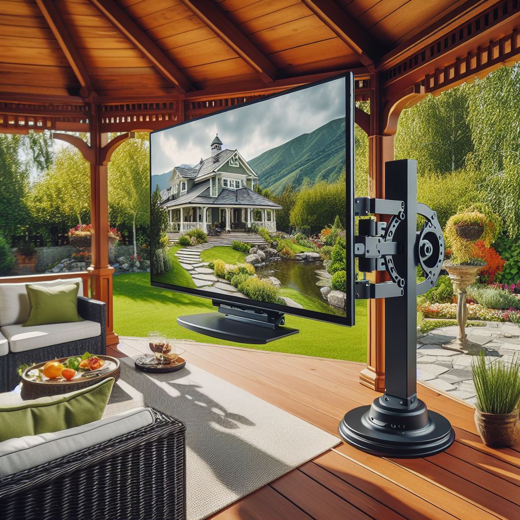 Swiveling Outdoor Gazebo TV Mount ZeboZap