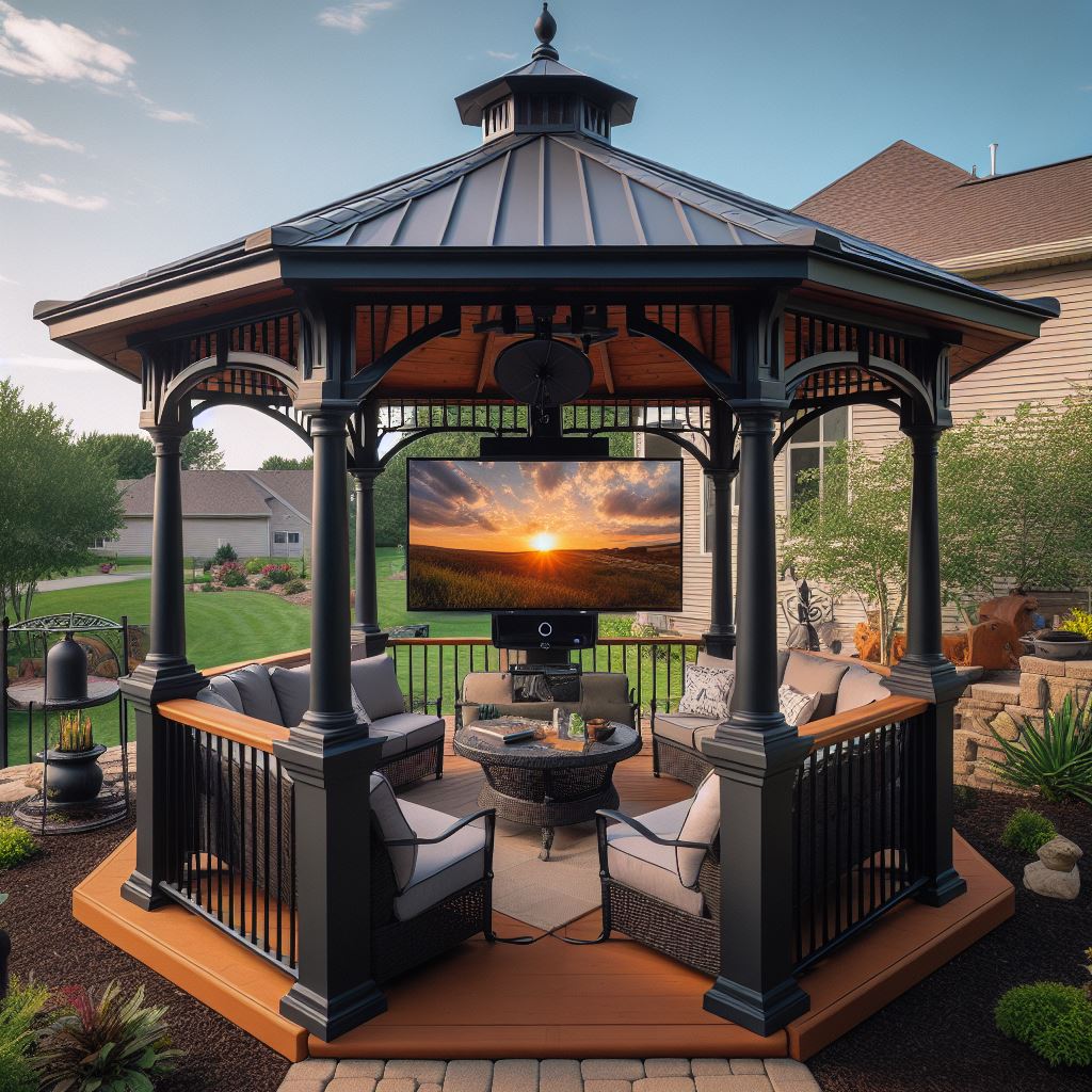 Sunjoy Sunjoy Gazebo Entertainment Setup – ZeboZap