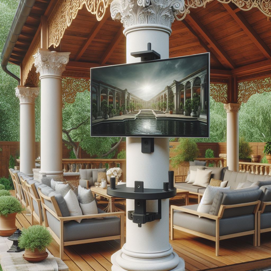 Why mount a tv outdoors on a pillar? ZeboZap