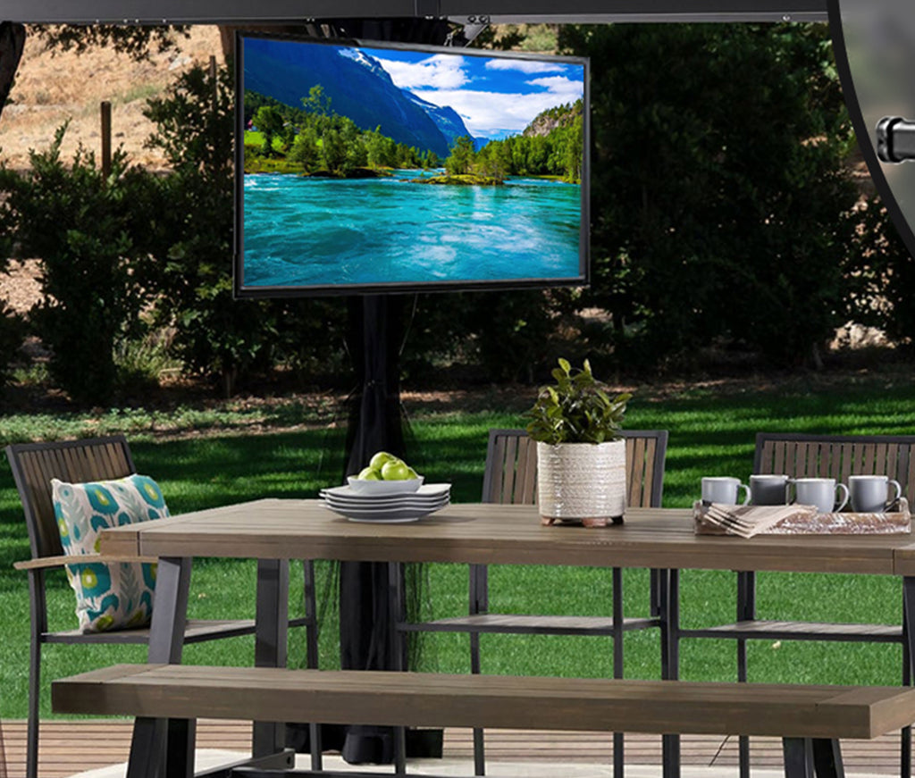 Outdoor tv mounting ideas for your gazebo with quick release