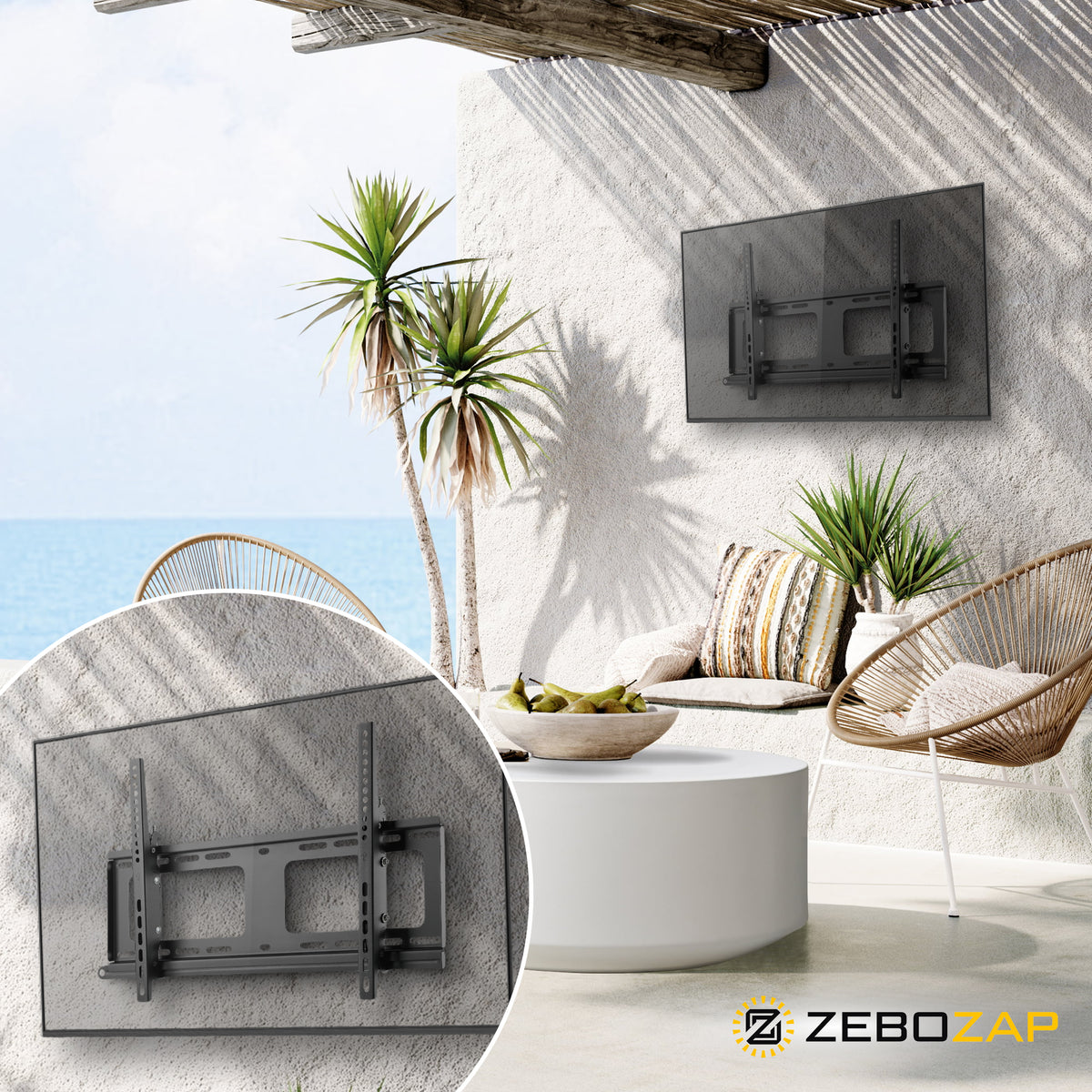 Weatherproof Outdoor TV Wall Mount | Lockable & Tilting - Low Profile ...